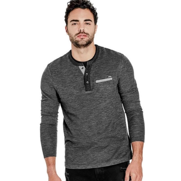 guess henley shirt